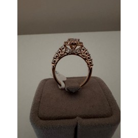 Xuping Rose Gold Oval Taşlı Tek Taşlı Yüzük