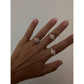 Xuping Rose Gold Oval Taşlı Tek Taşlı Yüzük