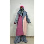 Oversize Pembe Mavi Teddy Peluş Kaban