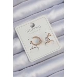 Xuping Rose Renk Zirkon Taşlı Yıldız Model Earcuff Küpe